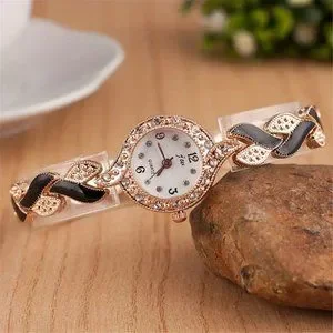 Beautiful Sparkling Ladies Rose Gold Watch with Heart Design Band Stones Bling Peugeot Women Watch Rose Gold Heart Shape with Crystals Pink  main image 4